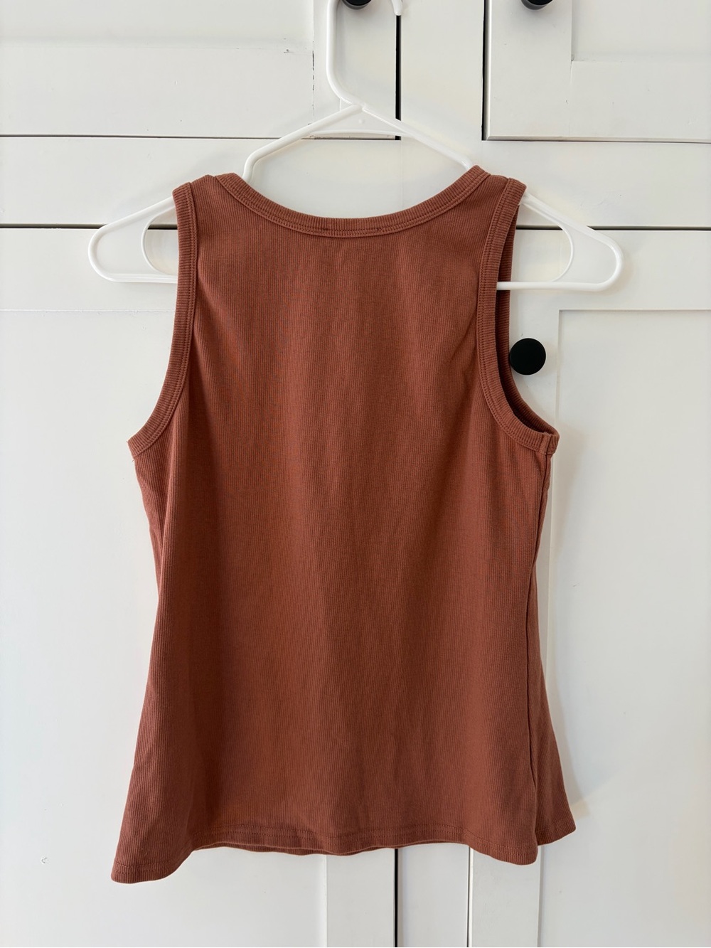 Mod Ref Burnt Orange Ribbed Tank Top Size Large - Picture 3 of 4